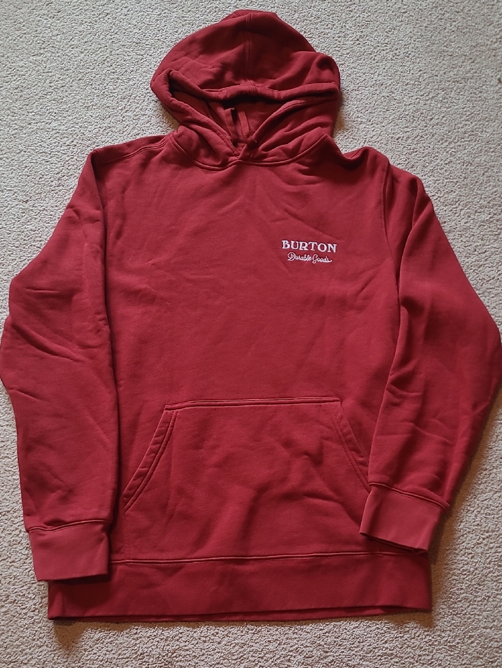 Burton Red Hoodie with Small Chest Logo